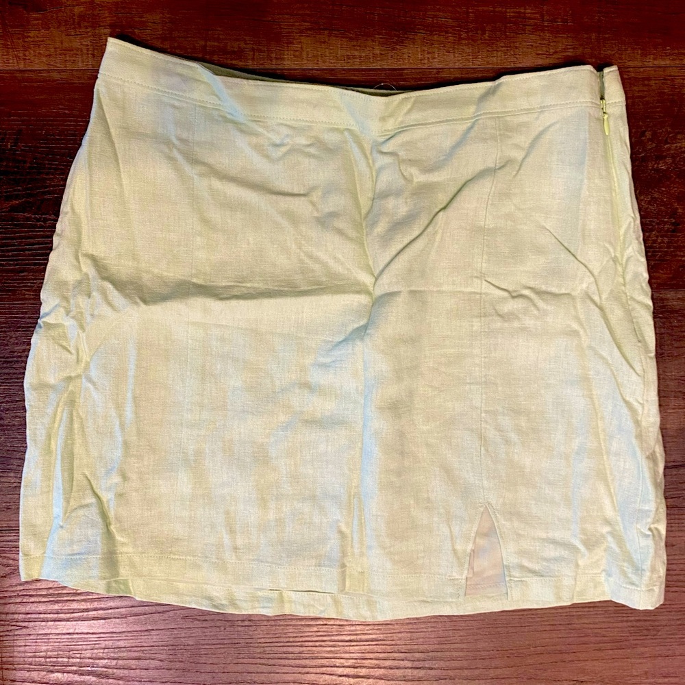Abercrombie Mint green linen skirt
